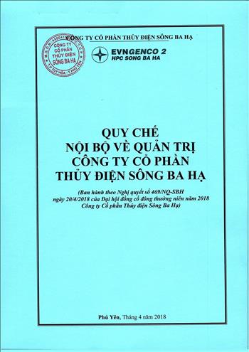 Quy chế Nội bộ về Quản trị Công ty Cổ phần Thủy điện Sông Ba Hạ